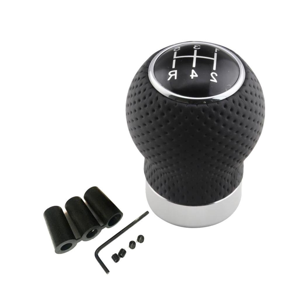 5 Speed Universal Car PU Leather Manual Gear Stick Knob Shifter Lever