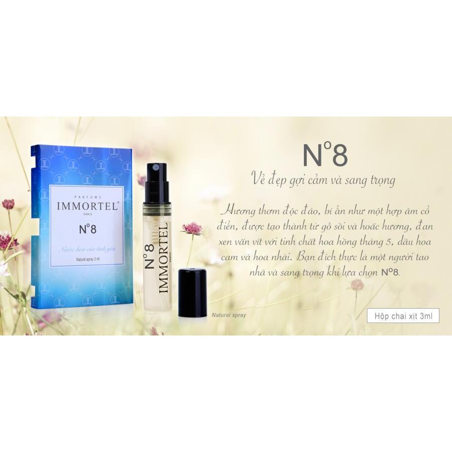 Nước hoa nữ IMMORTEL No8 Eau De Parfum 3ml