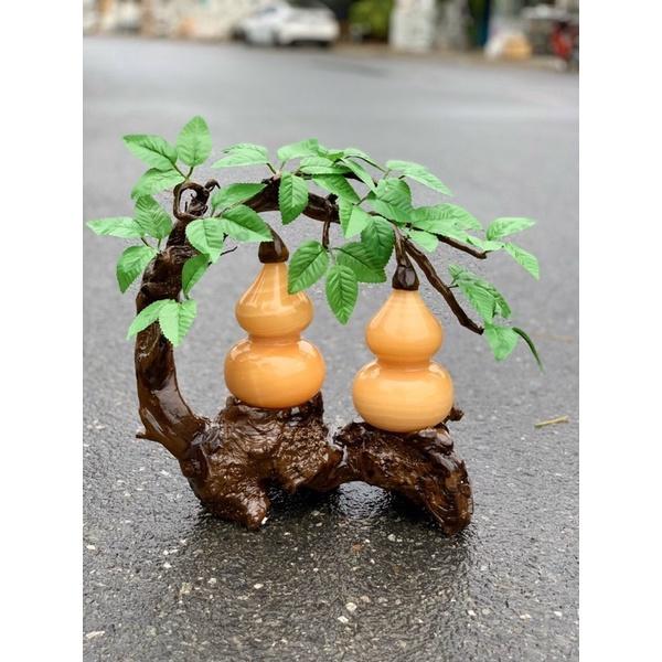 Cây Đôi Hồ Lô Kích Tài Lộc Đá Ngọc Hoàng Long - cao 30cm