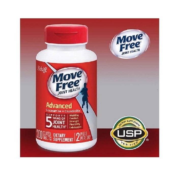 Glucosamine Mỹ Schiff Move Free Joint Health Advanced Glucosamine + Chondroitin - Giảm các triệu chứng đau nhức xương khớp hiệu quả - Massel Official -200 Viên