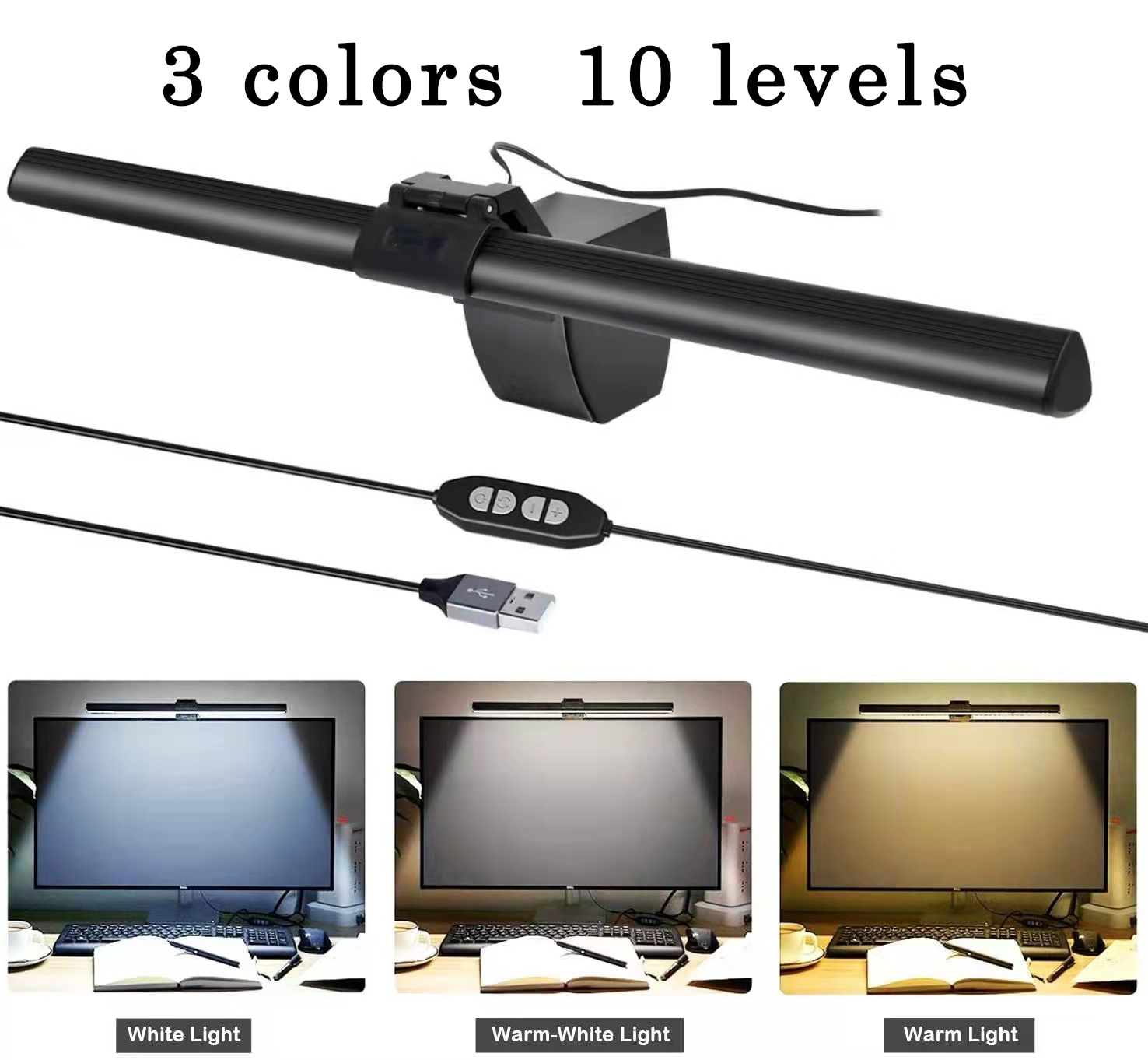 Đèn Văn Phòng Màn Hình LED USB Chăm Sóc Mắt Với Màu Sắc Có Thể Điều Chỉnh