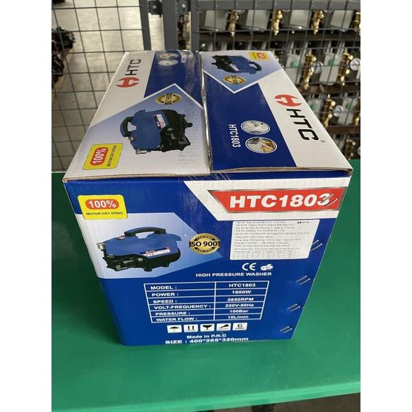 Máy xịt rửa xe motor đồng công suất 1800W,Áp lực 100bar,8L/phút,trọng lượng 8.5kg Hiệu HTC1803