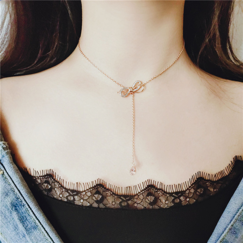 Dây chuyền nơ cách điệu nữ tính