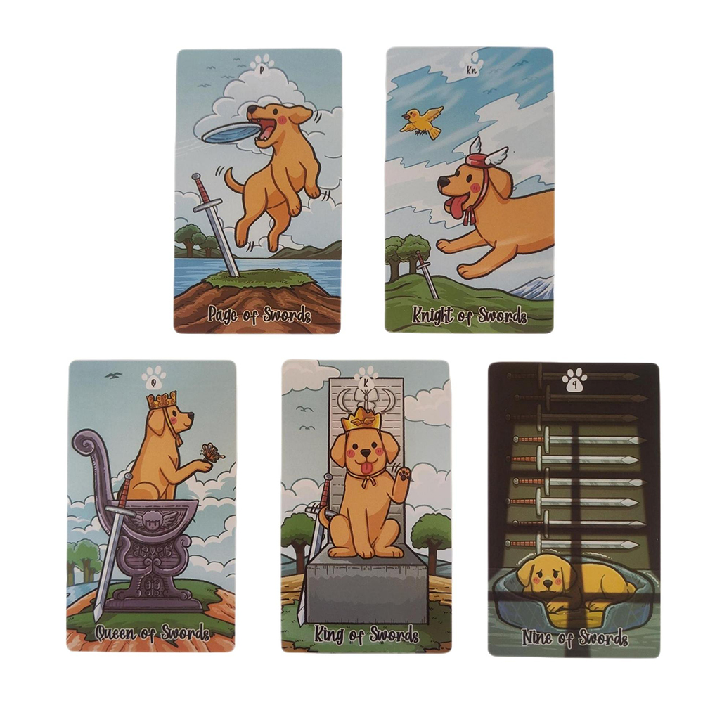 Bộ bài Labradorable Tarot 78 lá bài 7x12 Cm tặng đá thanh tẩy