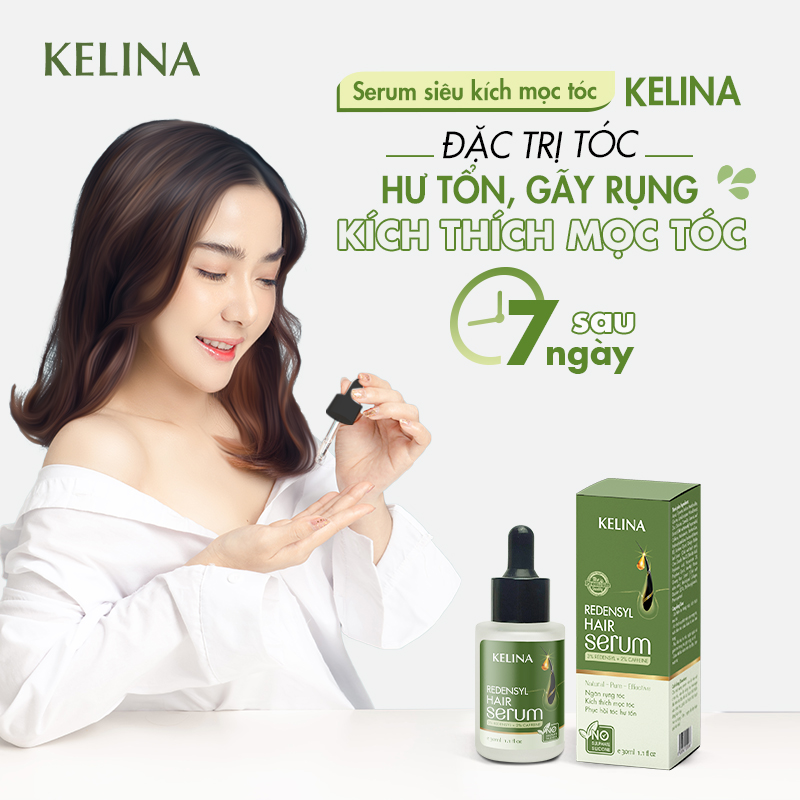 Tinh Chất Redensyl Hair Serum Cao Cấp Kích Thích Mọc Tóc, Ngăn Ngừa Rụng Tóc, Hỗ Trợ Làm Dày Và Chắc Khỏe Tóc Kelina 30ml