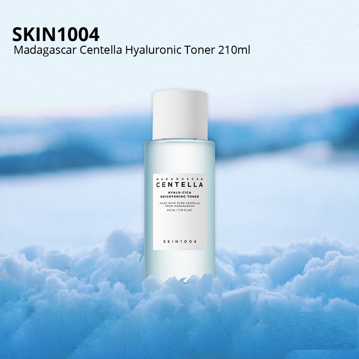 Nước Hoa Hồng Dưỡng Ẩm, Làm Sáng Da Skin1004 Madagascar Centella Hyalu-Cica Brightening Toner 210ml + tặng Kèm 1 băng đô tai mèo ( màu ngẫu nhiên)