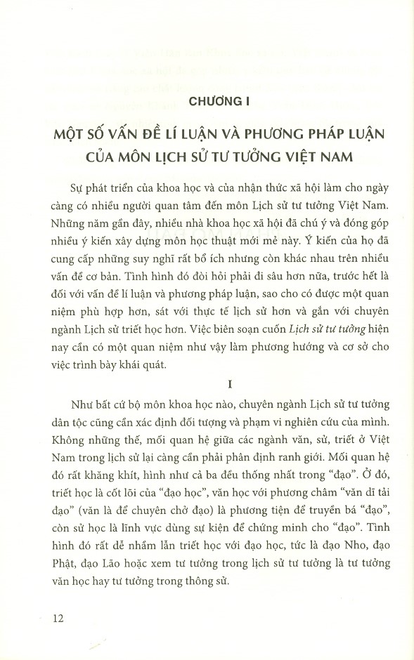 Lịch Sử Tư Tưởng Việt Nam - Tập 1