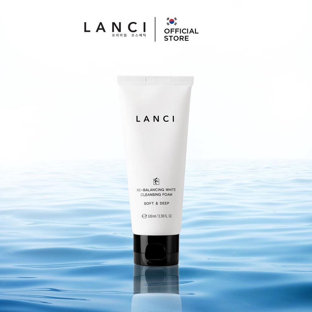 Sữa Rửa Mặt Dịu Nhẹ LANCI Cân Bằng Độ Ẩm Tự Nhiên Re-balancing White Cleasing Foam 100ml