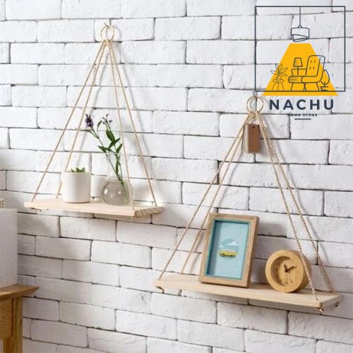 Kệ Treo Tường Gỗ Thông Dày 1.3 cm  x Rộng 13.5 cm x Dài 40 cm Dùng Trang Trí