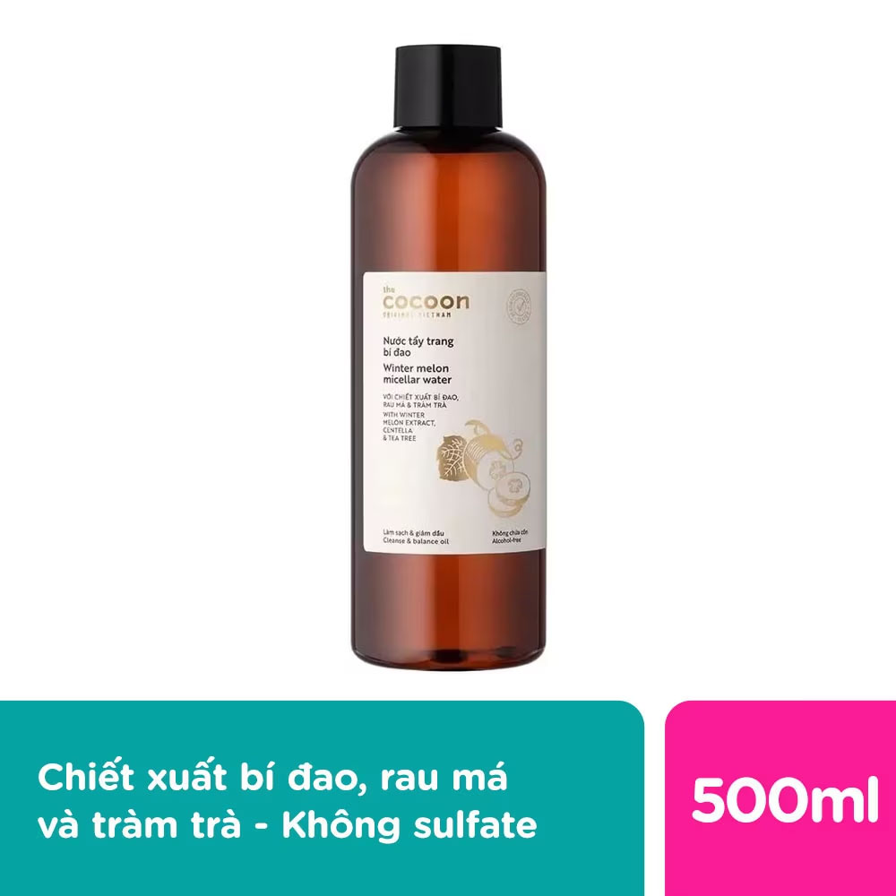 Nước Tẩy Trang Cocoon Winter Melon Bí Đao Làm Sạch Da Và Giảm Dầu 500ml