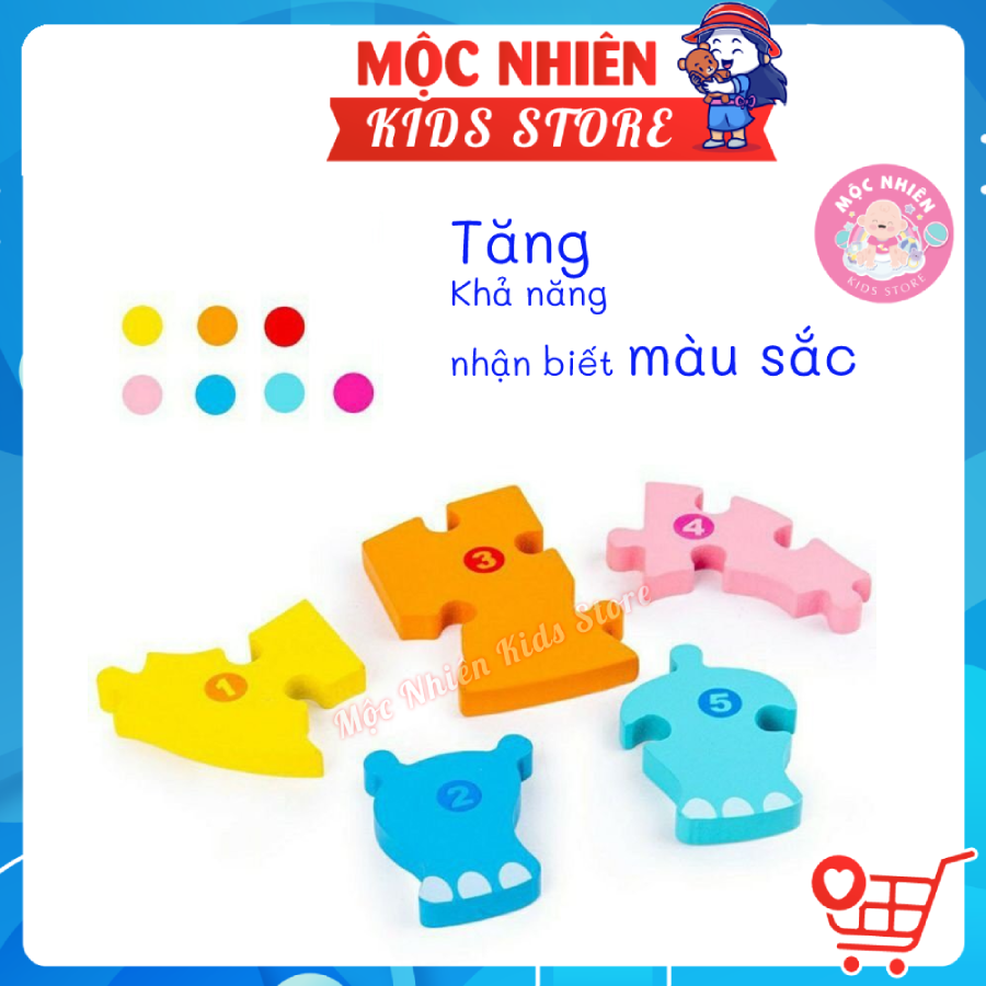 Tranh ghép nối số bằng gỗ dập nổi 3D từ 1 đến 10 nhiều chủ đề giúp bé phát triển tư duy và vận động tinh