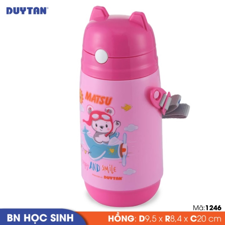 Bình nước học sinh nhựa Duy Tân Matsu 400ml - 12811 - Giao màu ngẫu nhiên - Hàng chính hãng