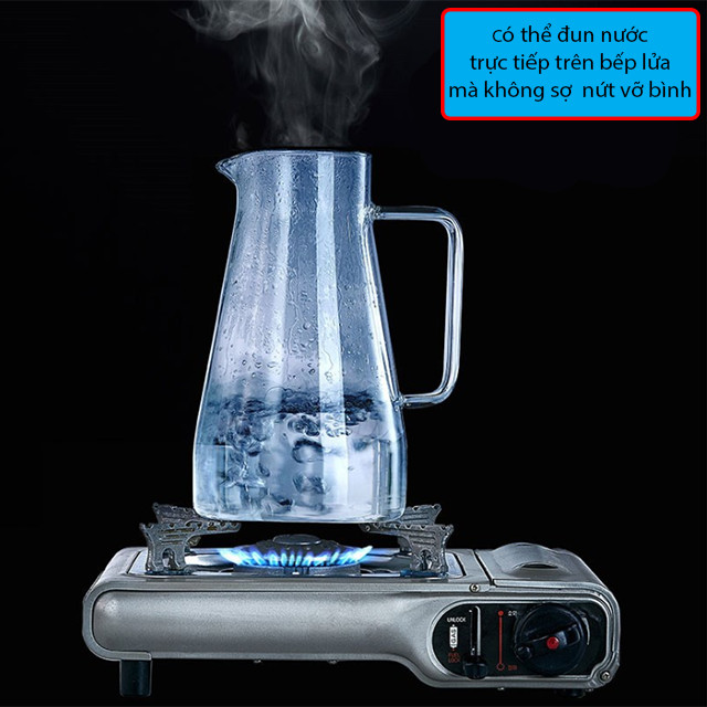 Bình nước thủy tinh nắp inox cao cấp LS12 dung tích 1500ml