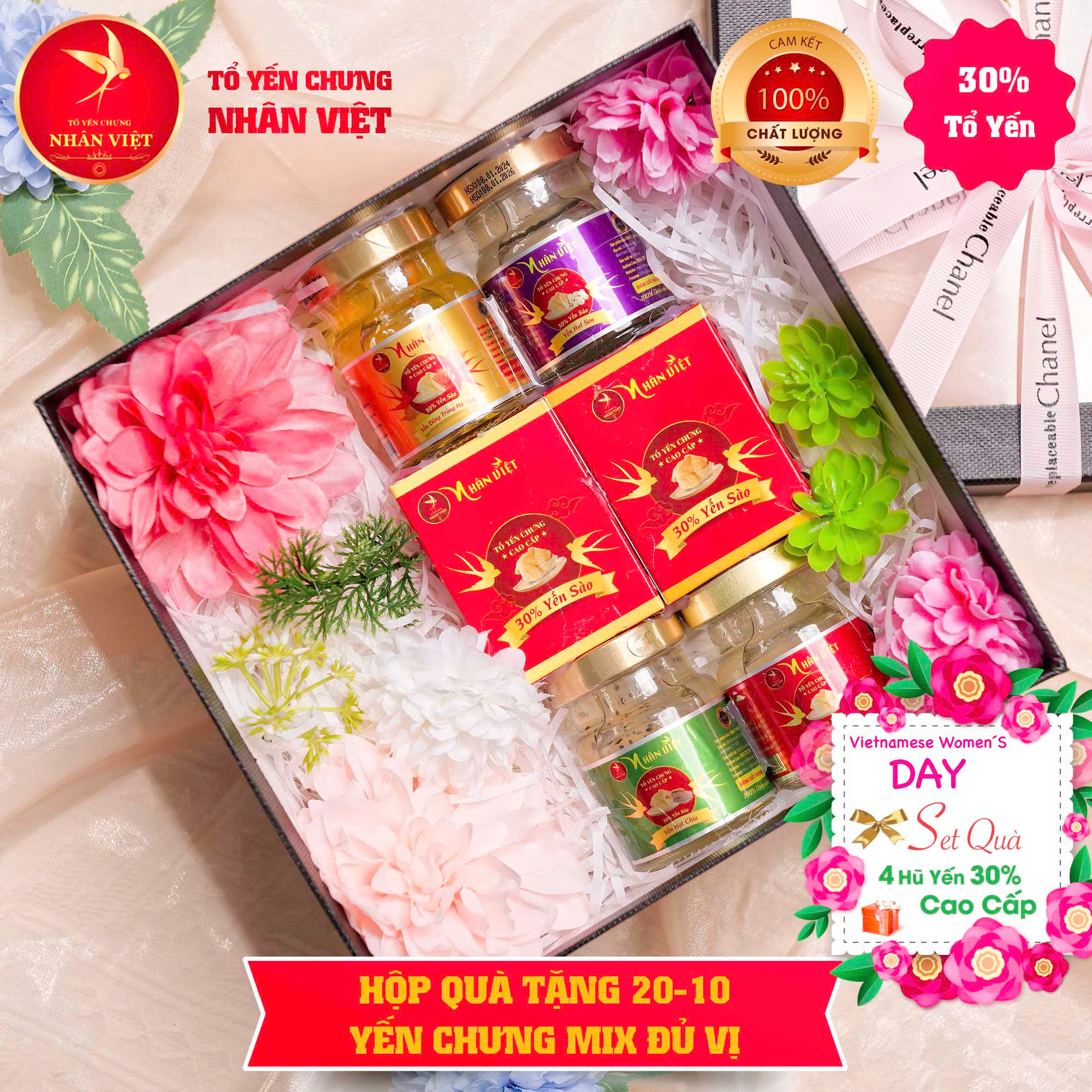 HỘP QUÀ TẶNG YẾN - MÓN QUÀ Ý NGHĨA CHO NGÀY QUỐC TẾ PHỤ NỮ 20/10 - NHÂN VIỆT