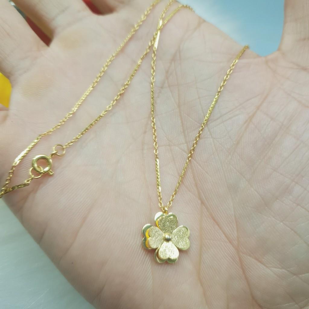 Dây Trúc Nhỏ 4 Lá May Mắn Titanium Cao Cấp