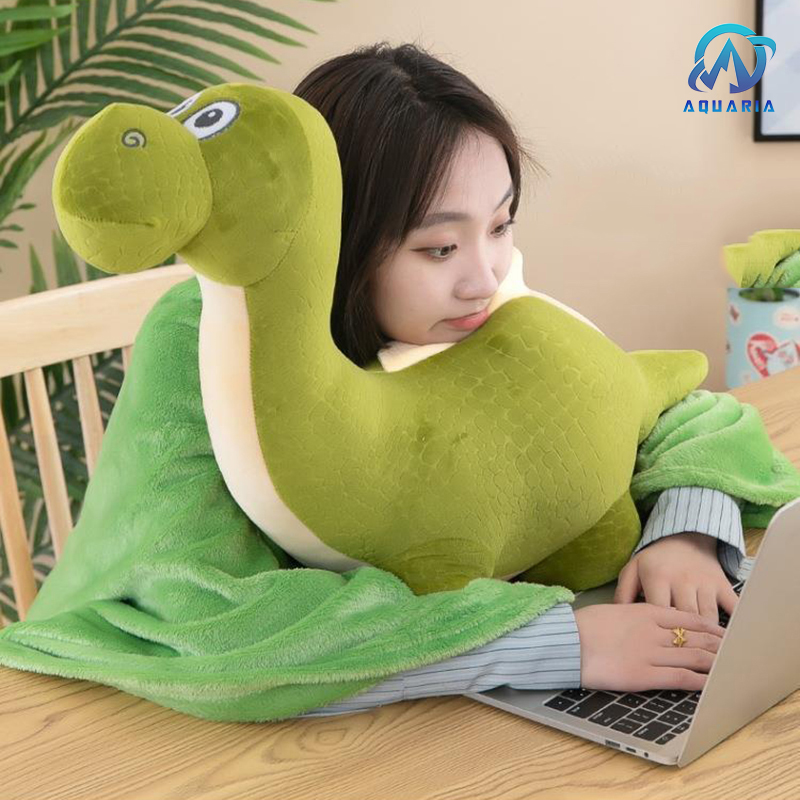 Combo Mền Gối Văn Phòng Đa Năng Tiện Dụng Kèm Chăn 3in1 Gối Đầu Hoặc Ôm Hình Khủng Long Đáng Yêu Nhiều Mẫu