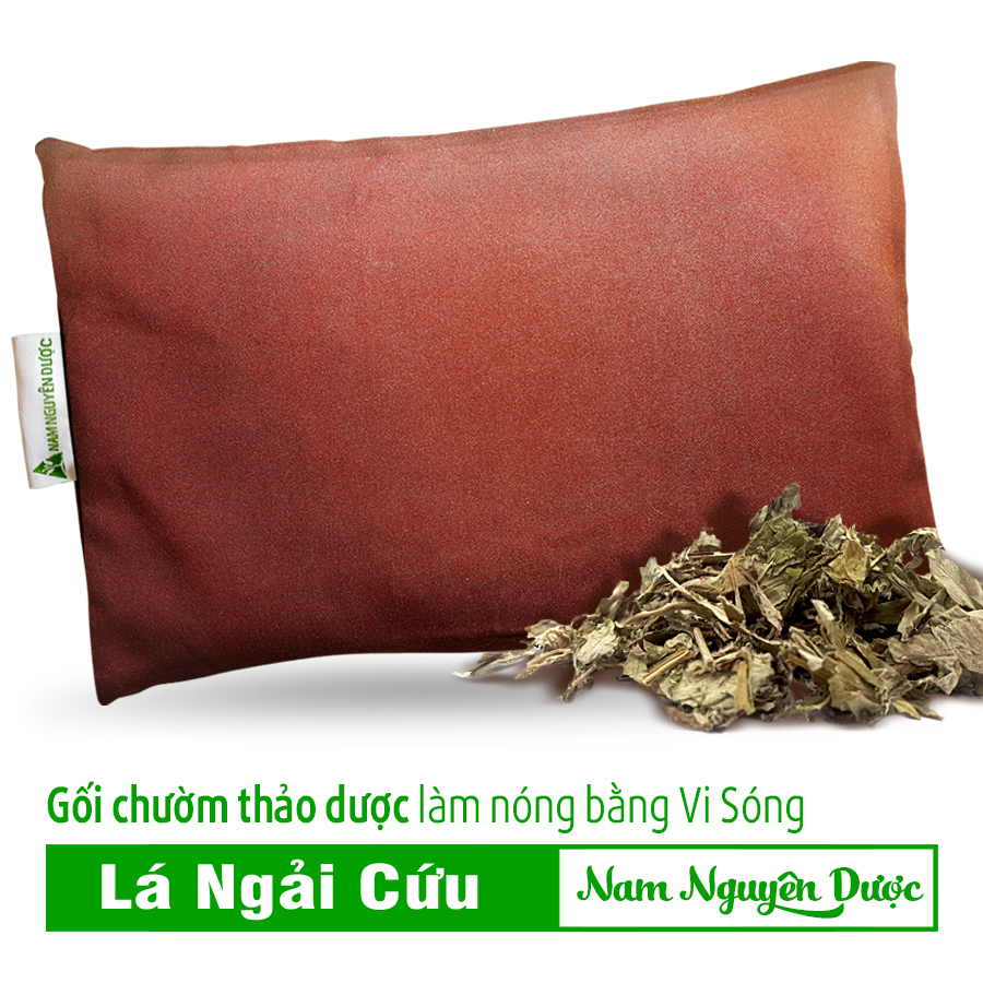 Gối chườm nóng thảo dược NGẢI CỨU (chườm đa năng làm nóng bằng vi sóng)