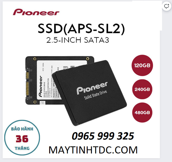 Ổ Cứng SSD 480G - 240G - 120GB  Pioneer Sata III 6Gb/s SATA 3 2.5 APS-SL Bảo Hành 3 Năm. Hàng chính hãng