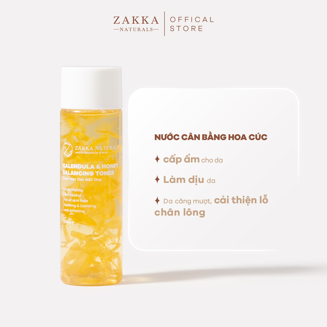 Bộ Đôi Hoa Cúc Zakka Naturals Calendula & Honey Làm Sạch Và Cấp Ẩm Dịu Nhẹ