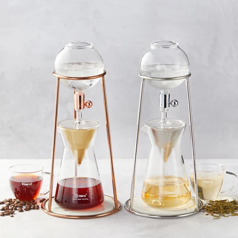 [Hàng chính hãng Hero] - Tháp pha cà phê Hero DingYuan MINI Icedrip coffee maker 2 -4 cups / Màu Rose Gold