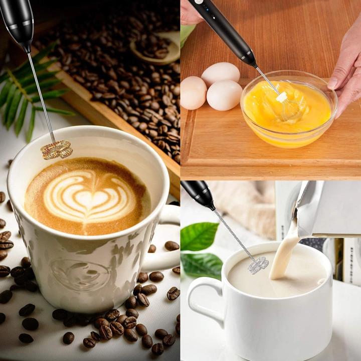 Máy Tạo Bọt Cafe, Sữa Cầm Tay Dung Lượng Pin 1200Mah - Giao Hàng Toàn Quốc