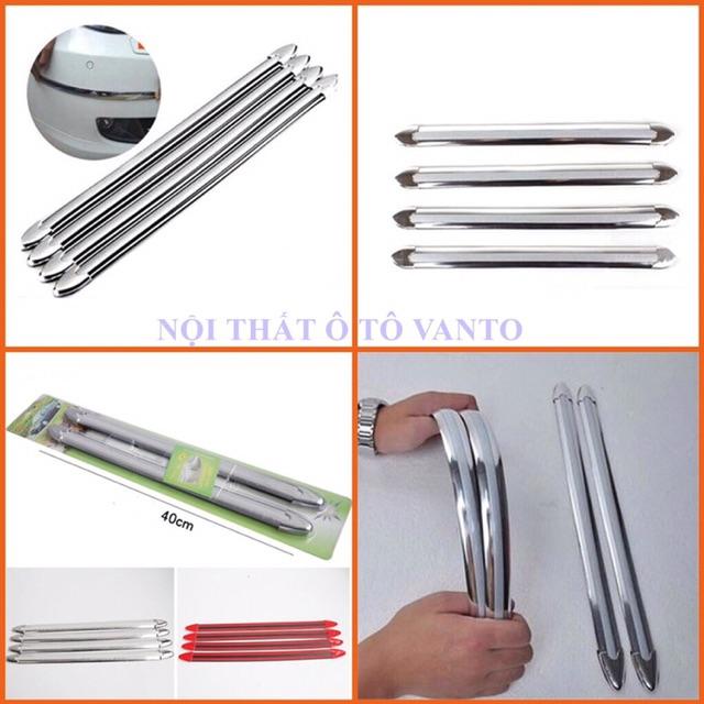 BỘ Nẹp Chống Xước 4 Góc mạ chrome sáng bóng hàng cao cấp