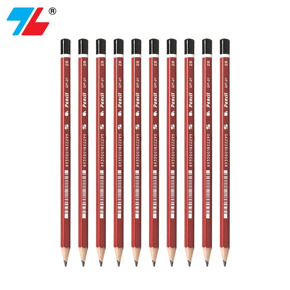 Hộp 10 cây Bút chì gỗ độ cứng 2B Thiên Long GP-01