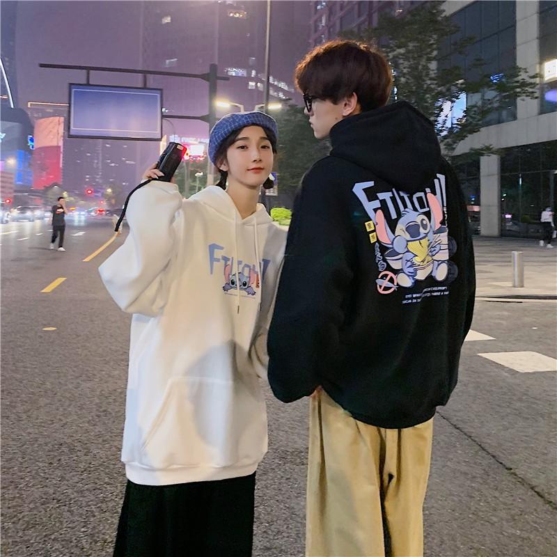 Áo hoodie nam nữ unisex cặp đôi sweater local brand hàn quốc cute khoác zip choàng cardigan chống nắng  LILO AND STITCH SamMy96 Shop