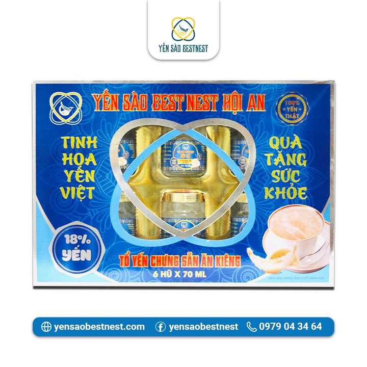 Tổ yến chưng sẵn BESTNEST HỘI AN 18% ăn kiêng