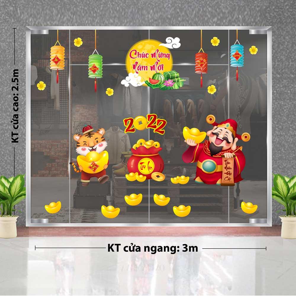 DECAL TRANG TRÍ TẾT NGUYÊN ĐÁN 2022 COMBO SỐ 7