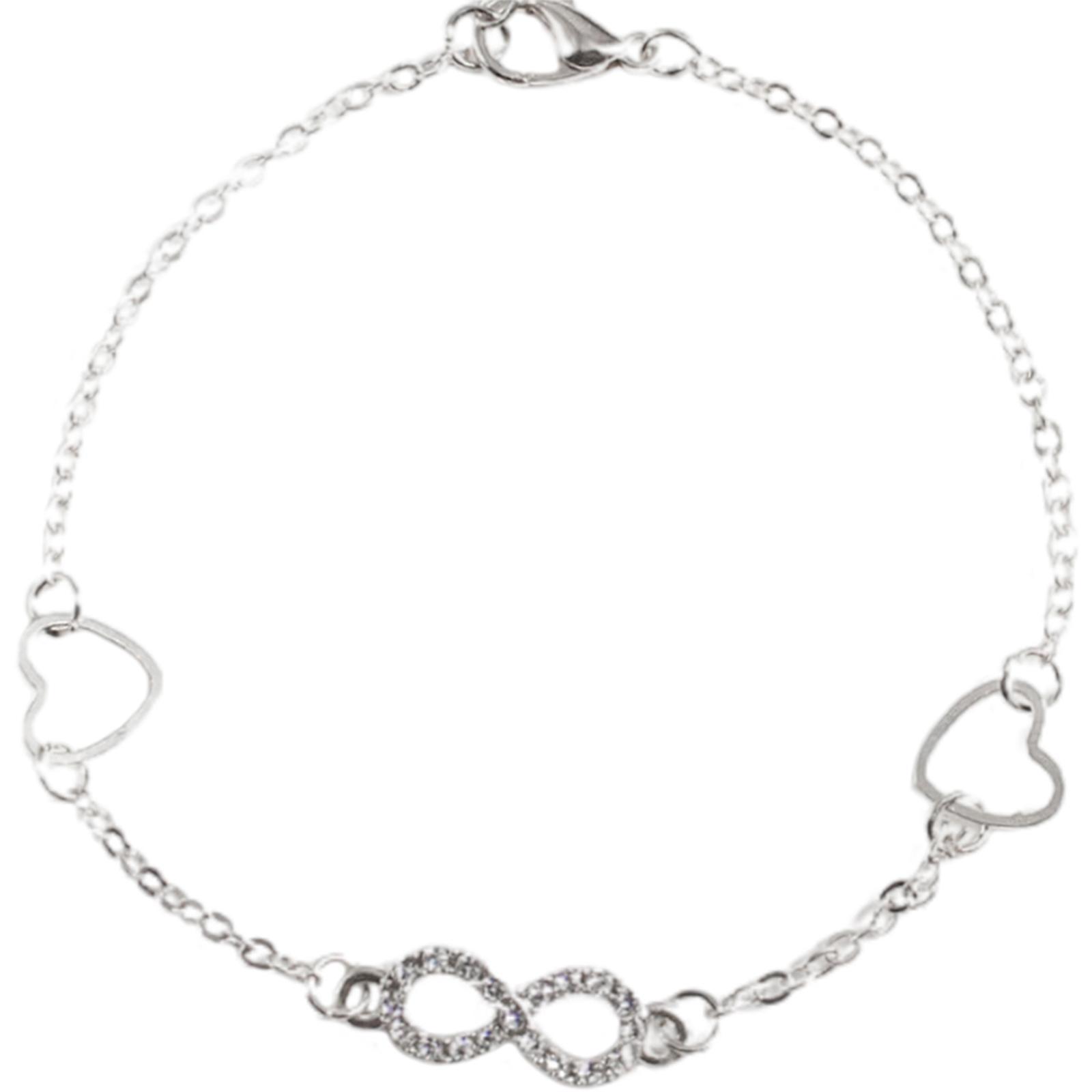 2-3pack Double Heart Anklet Hollow Vintage Bracelet for Beach Women Couples