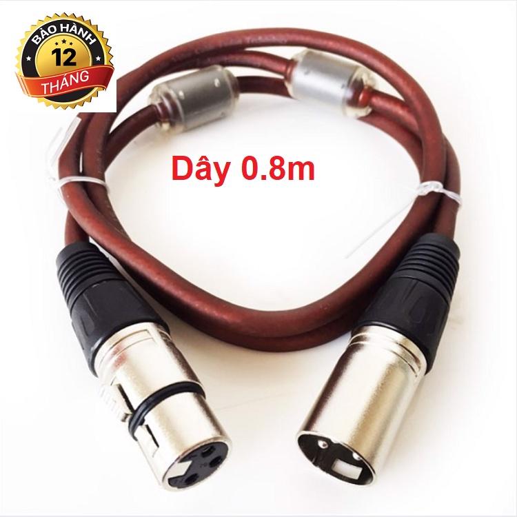 Dây Canon Kết Nối Mic Thu Âm Loại Tốt - Cáp Kết Nối Micro Thu Âm XLR Đến Soundcard Hoặc Nguồn Phantom - Cáp 2 Canon Đầu