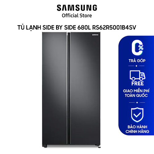 Tủ lạnh Samsung Side by Side 680L RS62R5001B4SV - Hàng chính hãng