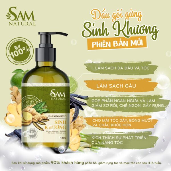 Dầu Gội Gừng Sinh Khương - Sam Natural