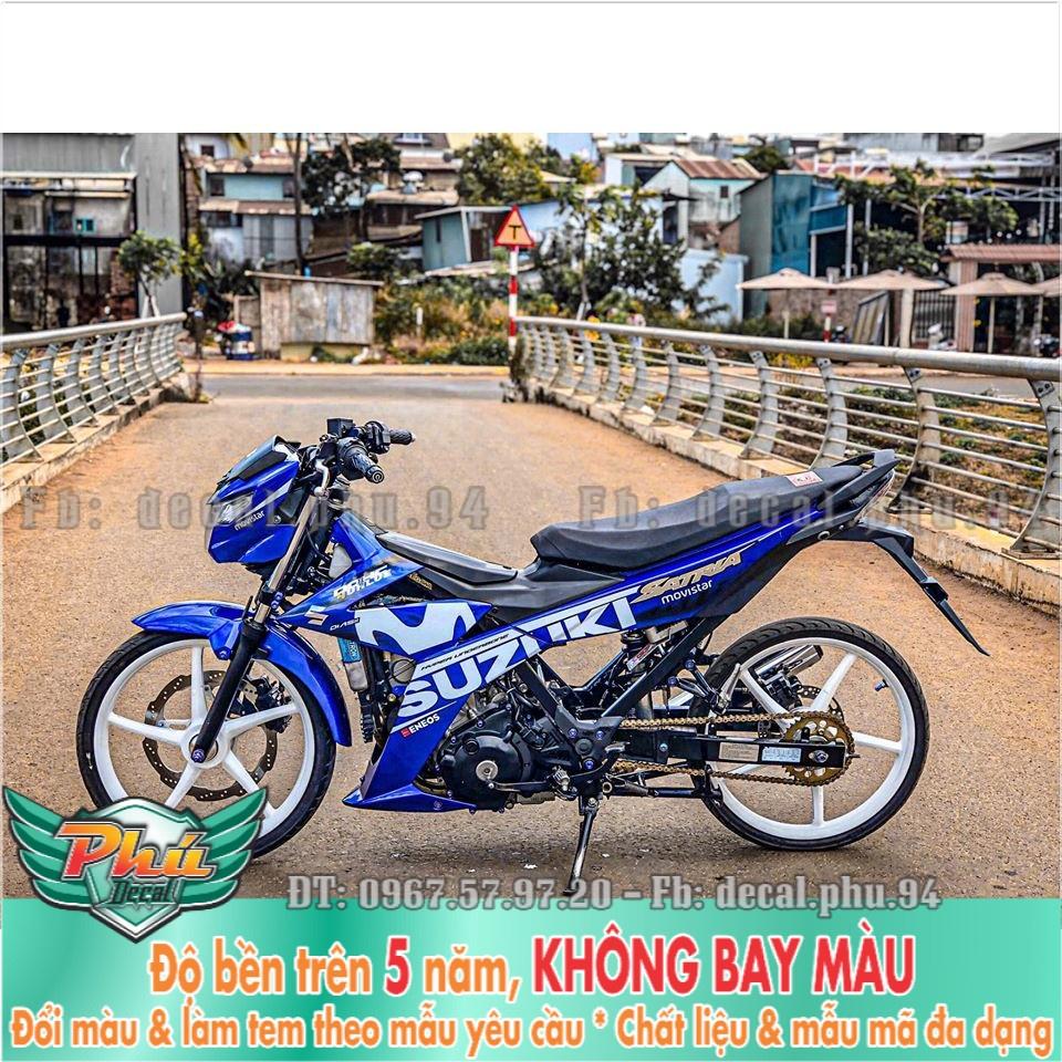 Tem rời Satria Movistar xe xanh 2 -1