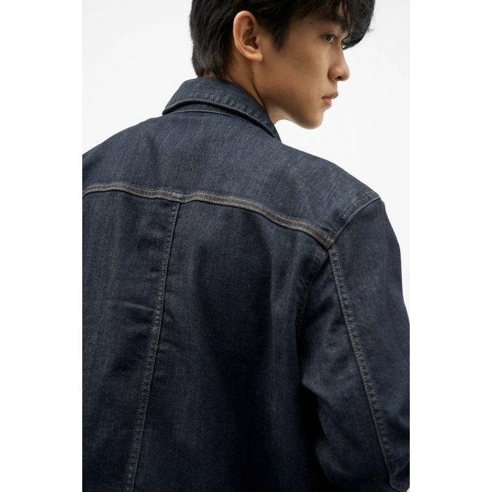 ÁO KHOÁC JEAN NAM XẾP LY TRƠN FORM REGULAR - 10F22DJA004 | LASTORE MENSWEAR