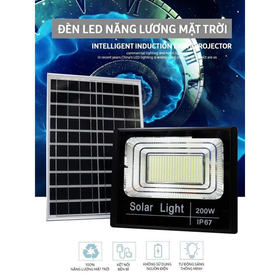 Đèn Led Năng Lượng Mặt Trời 200W- có đèn báo sạc