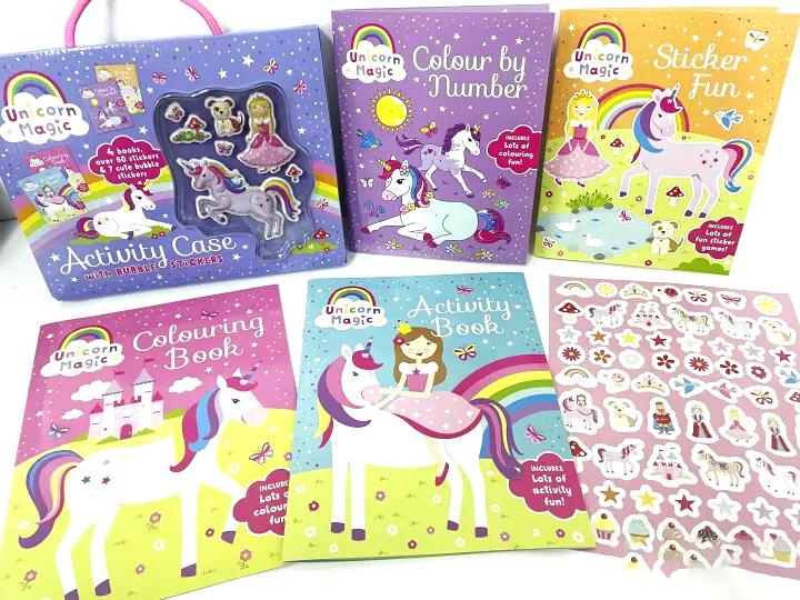 Unicorn Magic Sparkly Activity Case With Bubble Stickers