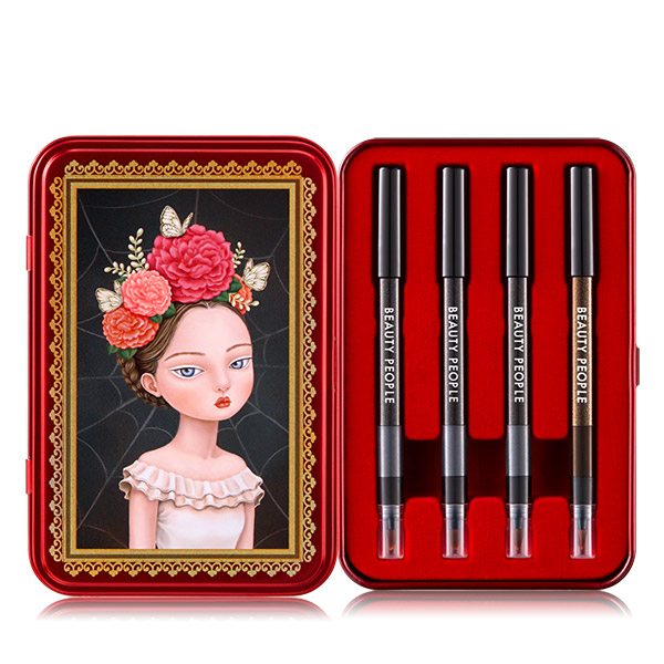 Bộ bút chì vẽ viền mắt sắc màu sành điệu BEAUTY PEOPLE Lofty Girl Doll Eye Special Makeup Set 0.3GR