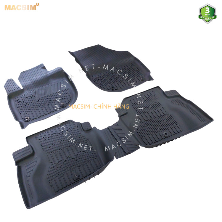 Thảm lót sàn ô tô nhựa TPE Silicon Honda City 2019+ Black Nhãn hiệu Macsim