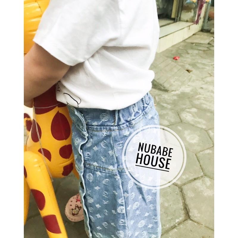 Chân váy denim phong cách Hàn Quốc dành cho bé gái 6-15kg
