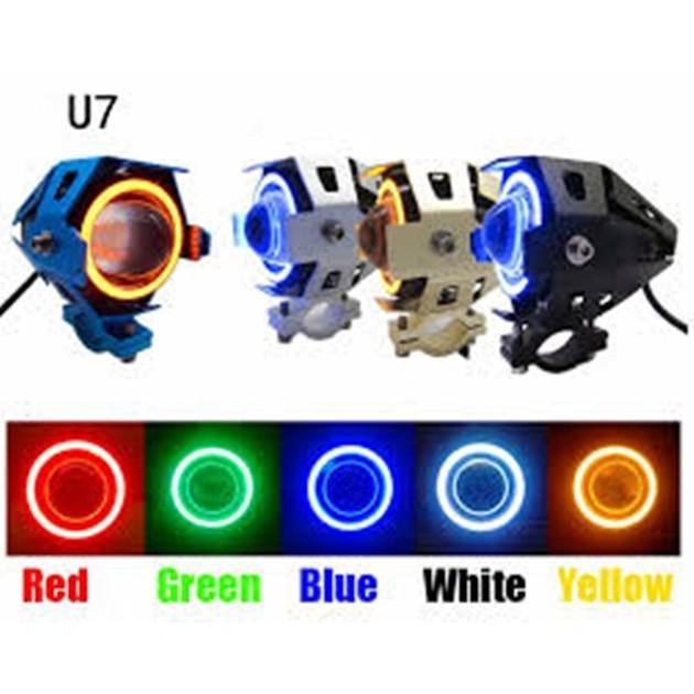 Đèn Led U7 Angel Eyes Trợ Sáng Gắn Cho Xe Máy