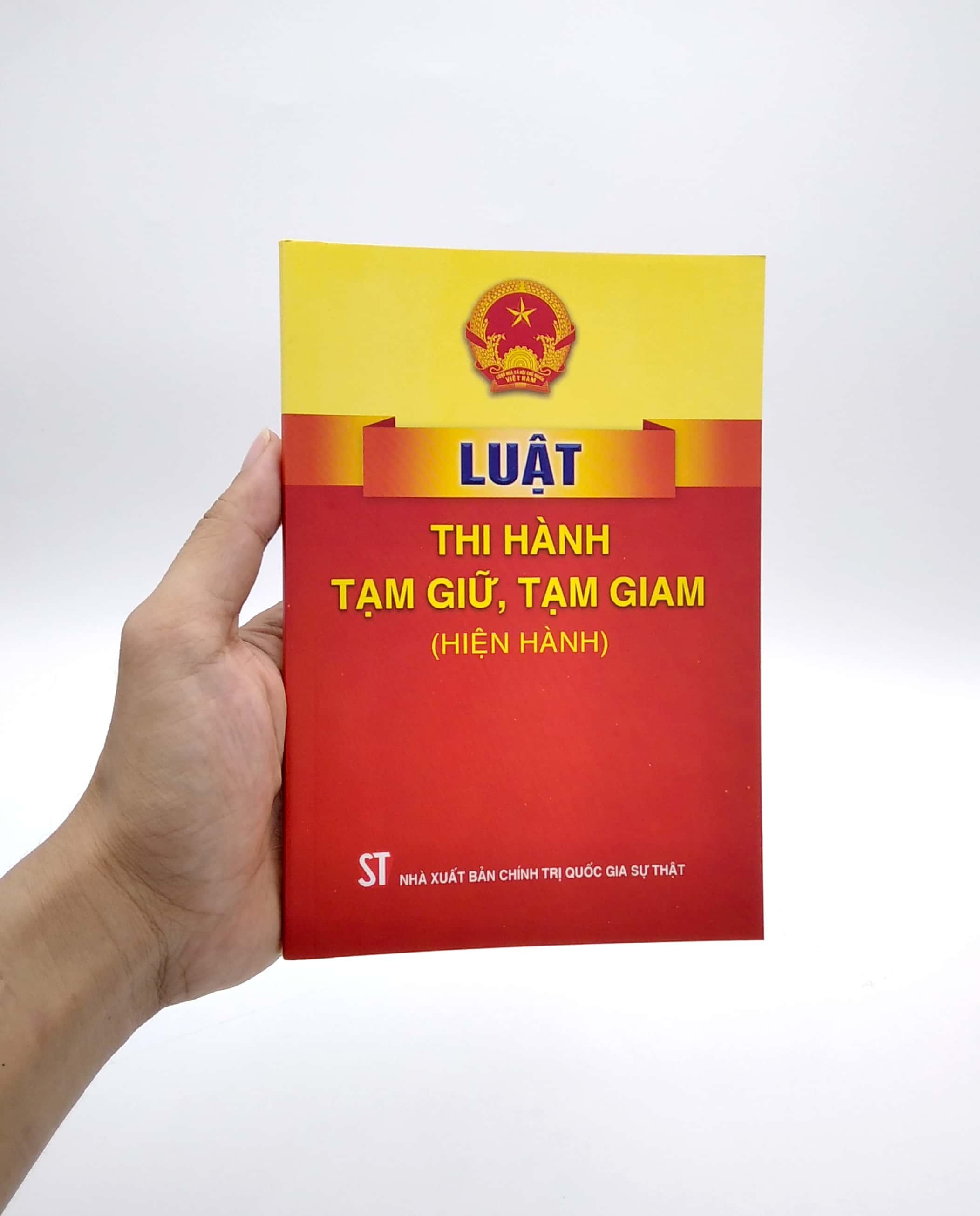 Luật Thi Hành Tạm Giữ, Tạm Giam
