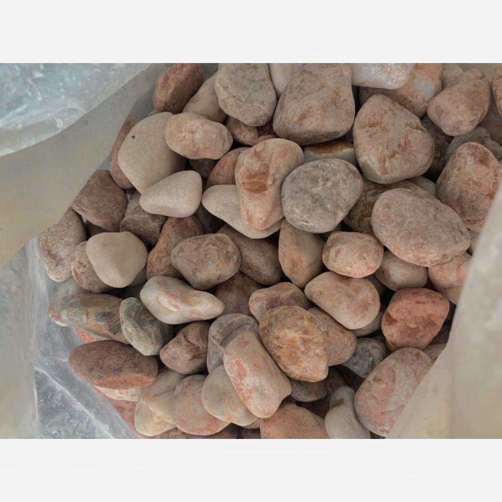 Sỏi Hồng KT 3-4cm Bịch 1kg Trang Trí Bể Cá, Sân Vườn...
