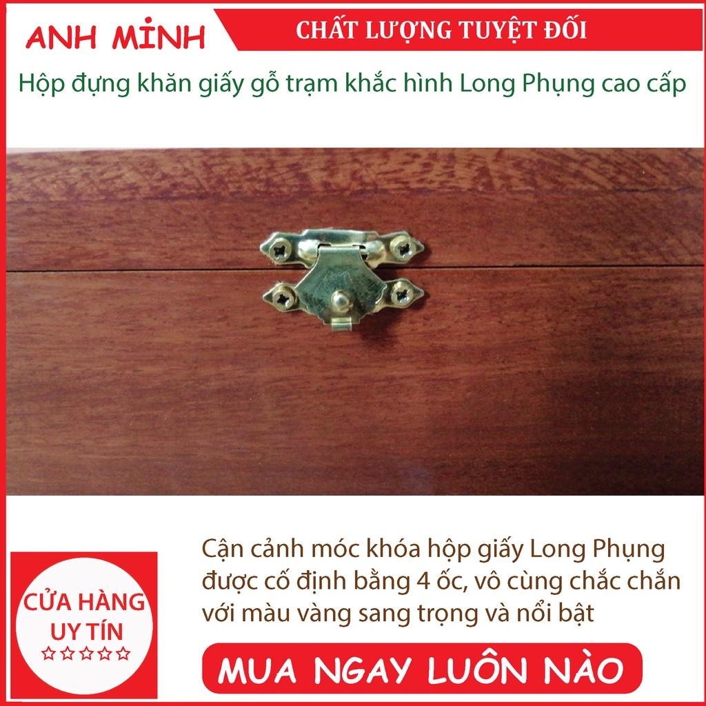 Hộp đựng giấy ăn gỗ cao cấp sang trọng - dụng cụ gia đình Anh Minh