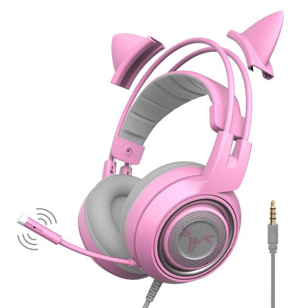 Headset 3.5mm Adjustable Headband Earphones Ear-Cup for Phone PC