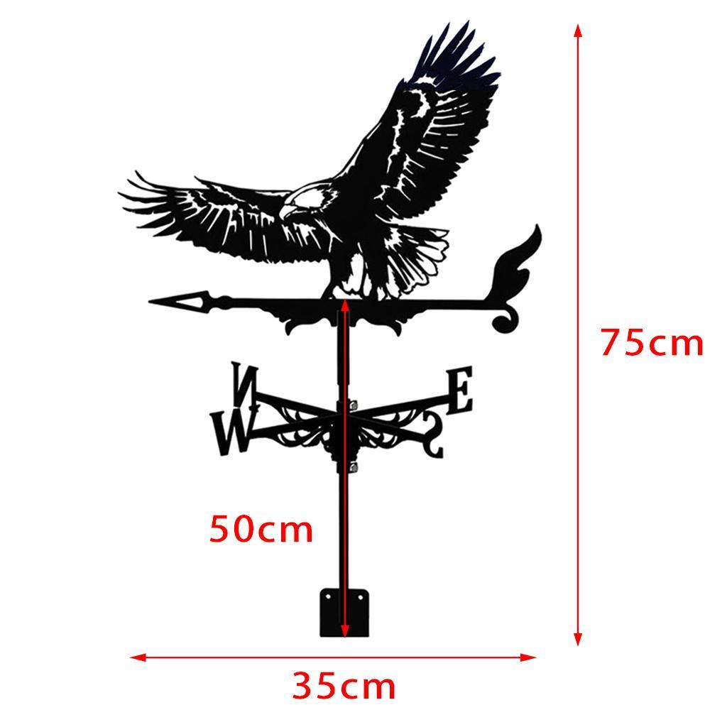 Weathervane Roof Mount Wind Direction Indicator Yard Stake Decorations
