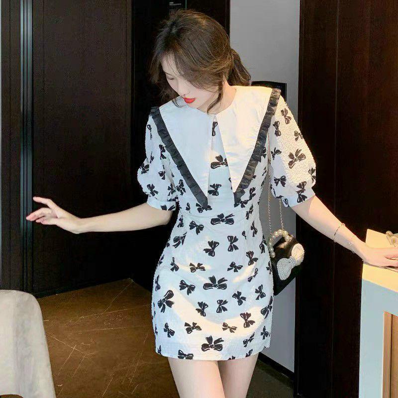 HÀNG NHẬP - ĐẦM VOAN XỐP HT NƠ CỔ NHỌN