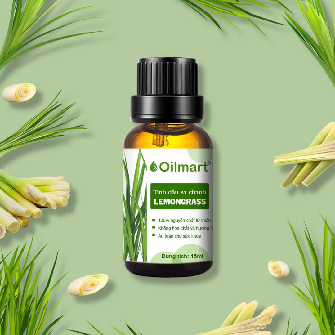 Tinh Dầu Thiên Nhiên Sả Chanh Oilmart Lemongrass Essential Oil 15ml