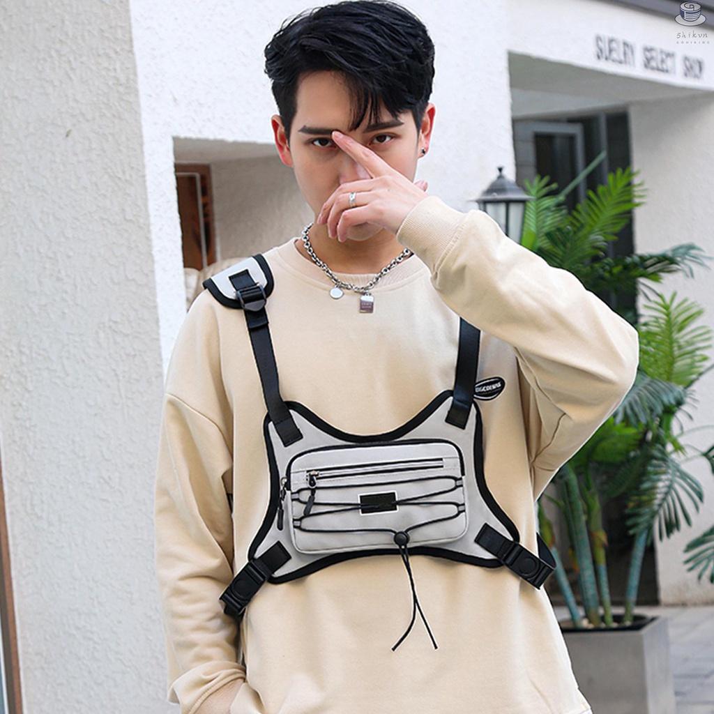 Reflective Running Vest Breathable Outdoor Sports Night Safety Running Vest Jacket Chest Pack